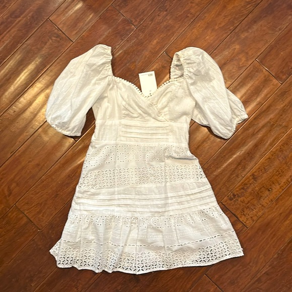 ASOS Lace White Dress Size US4 - Picture 1 of 7